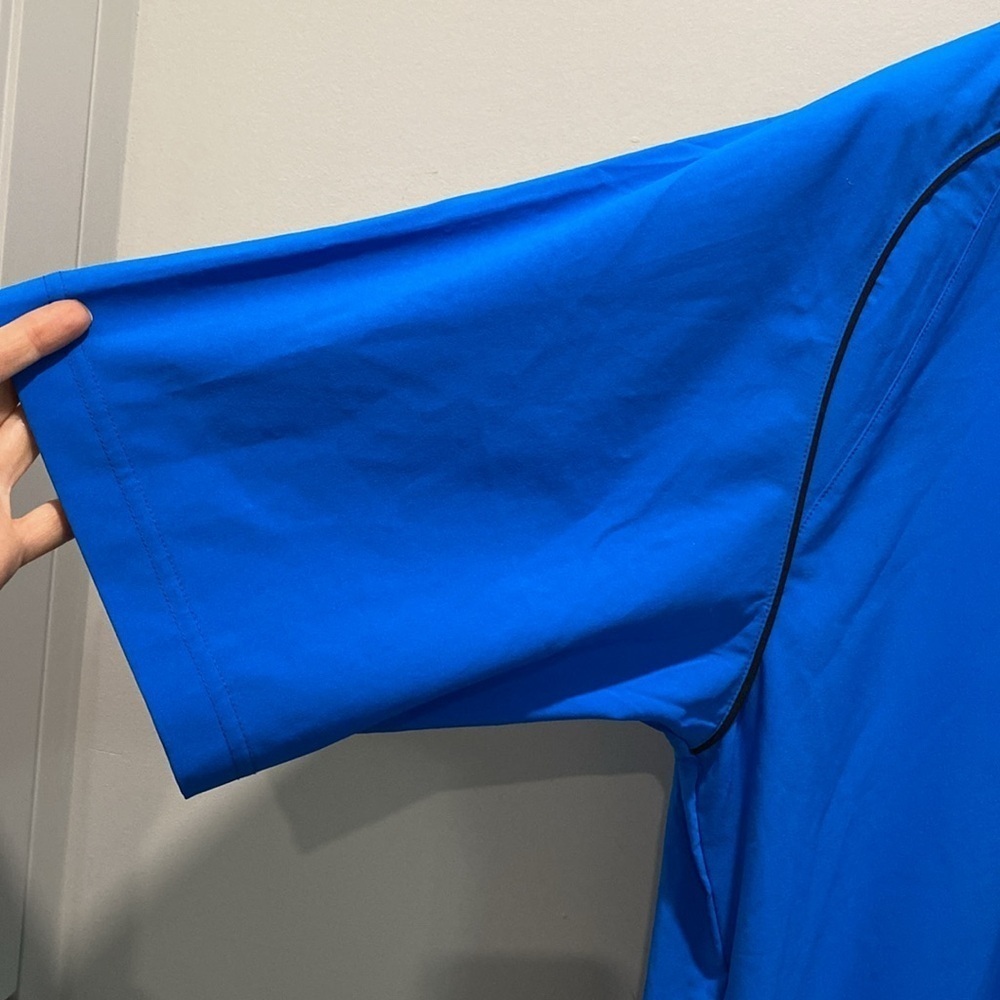 Level Wear Blue zip Long Sleeve Pullover Size large with Pockets - Picture 5 of 14